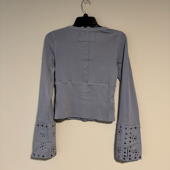 We The Free Blue Combo Night Belle Cuff Top - Picture 9 of 12